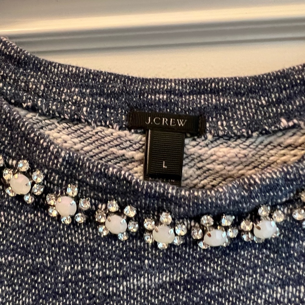 Jcrew Marbled Rhinestone sweater - Picture 3 of 3